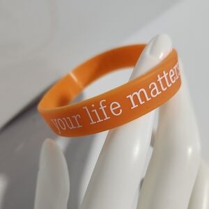 Orange Motivational Silicone Wristband - Your Life Matters